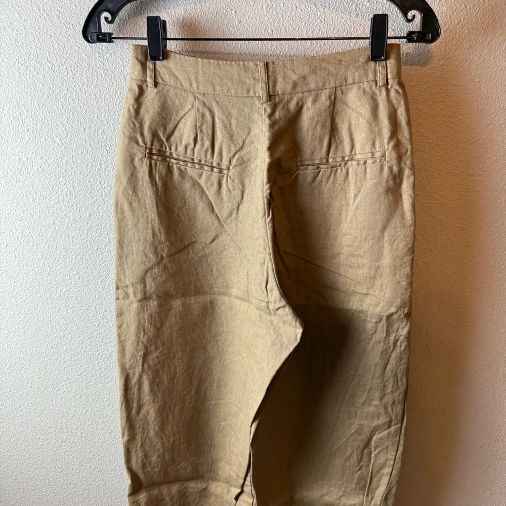 Reformation Fallon Pants Khaki High Rise Tapered Business Casual Boho Women’s 0
